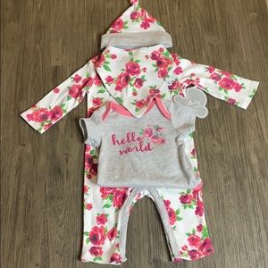Baby Essentials 5 Piece Floral Girl set